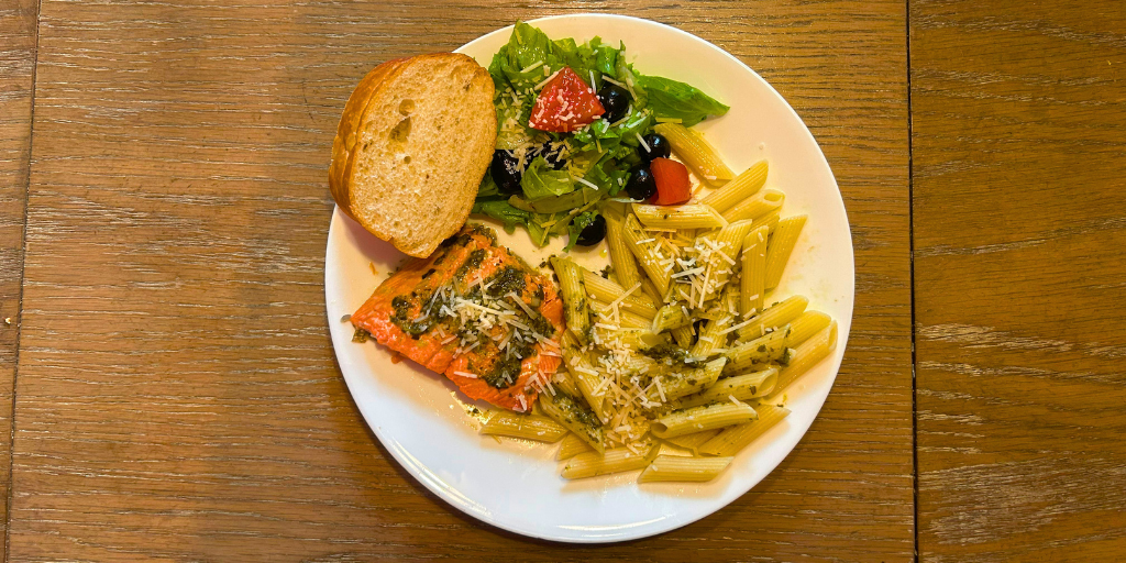 Meatless Friday Pesto Salmon